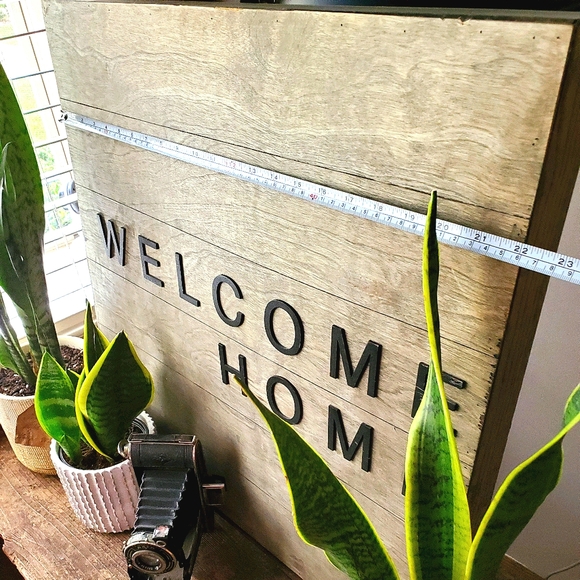 Rustic Wood Plank "Welcome Home" Sign 🏡 - Picture 2 of 6